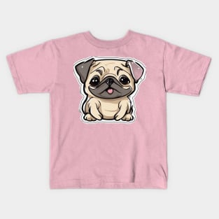 Cute pug puppy Kids T-Shirt